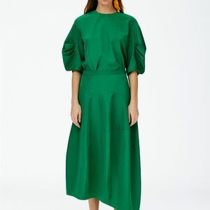 Tibi Italian Sporty Nylon Balloon Skirt